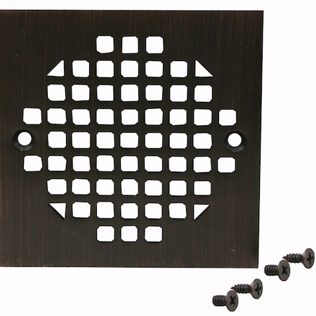 Jones Stephens Old World Bronze 4-1/4in. Square Cast Brass Heavy Duty Strainer C6083WB